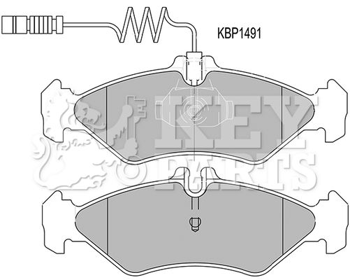 KEY PARTS Комплект тормозных колодок, дисковый тормоз KBP1491